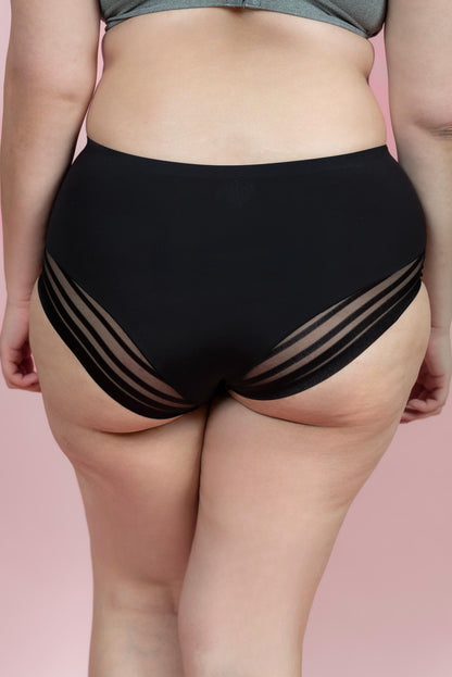 תחתון מקסי לייזר קאט בשילוב תחרה