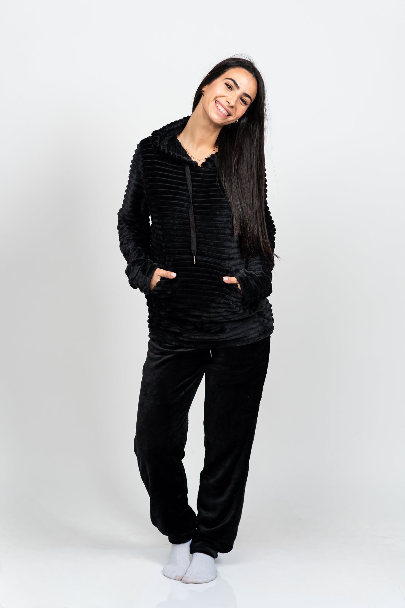 סט פליז מלא - קפוצ'ון ומכנס ג'וגר