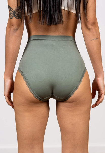 תחתון מקסי ללא תפר בגימור תחרה עדינה