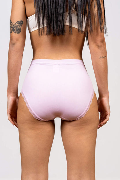 תחתון מקסי ללא תפר בגימור תחרה עדינה