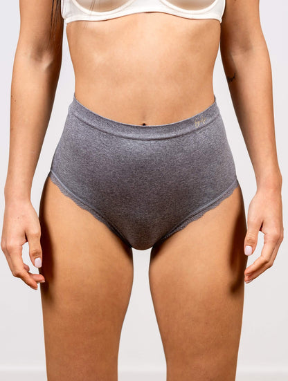 תחתון מקסי ללא תפר בגימור תחרה עדינה