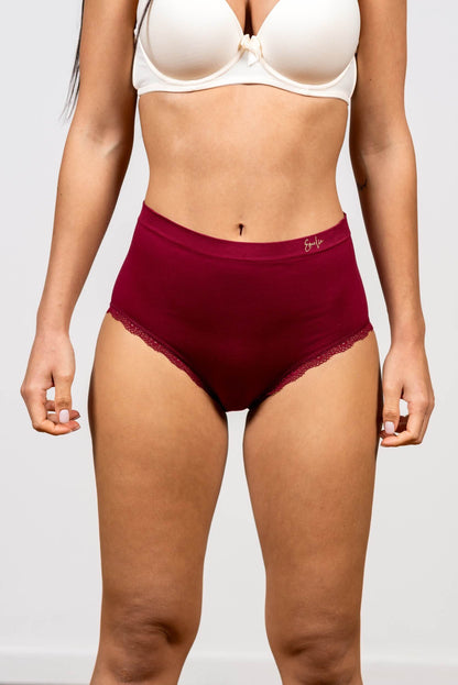 תחתון מקסי ללא תפר בגימור תחרה עדינה