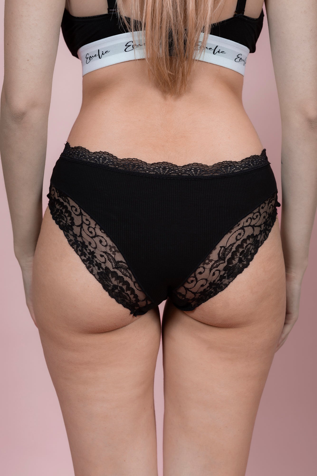 תחתון ביקיני כותנה בשילוב תחרה