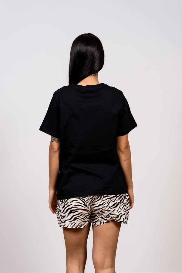 סט פיג'מת כותנה וויסקוזה Zebra