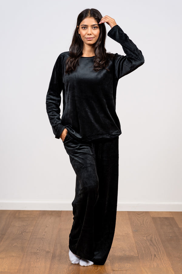 סט קטיפה - מכנס רחב