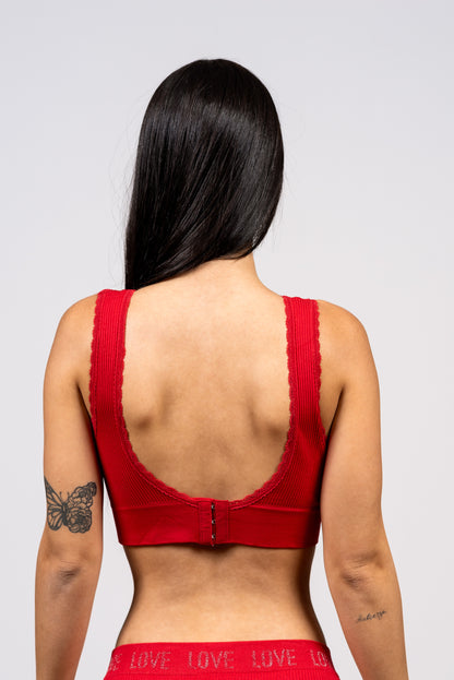 גוזיית סנטוני ריב עם סגירה מאחור