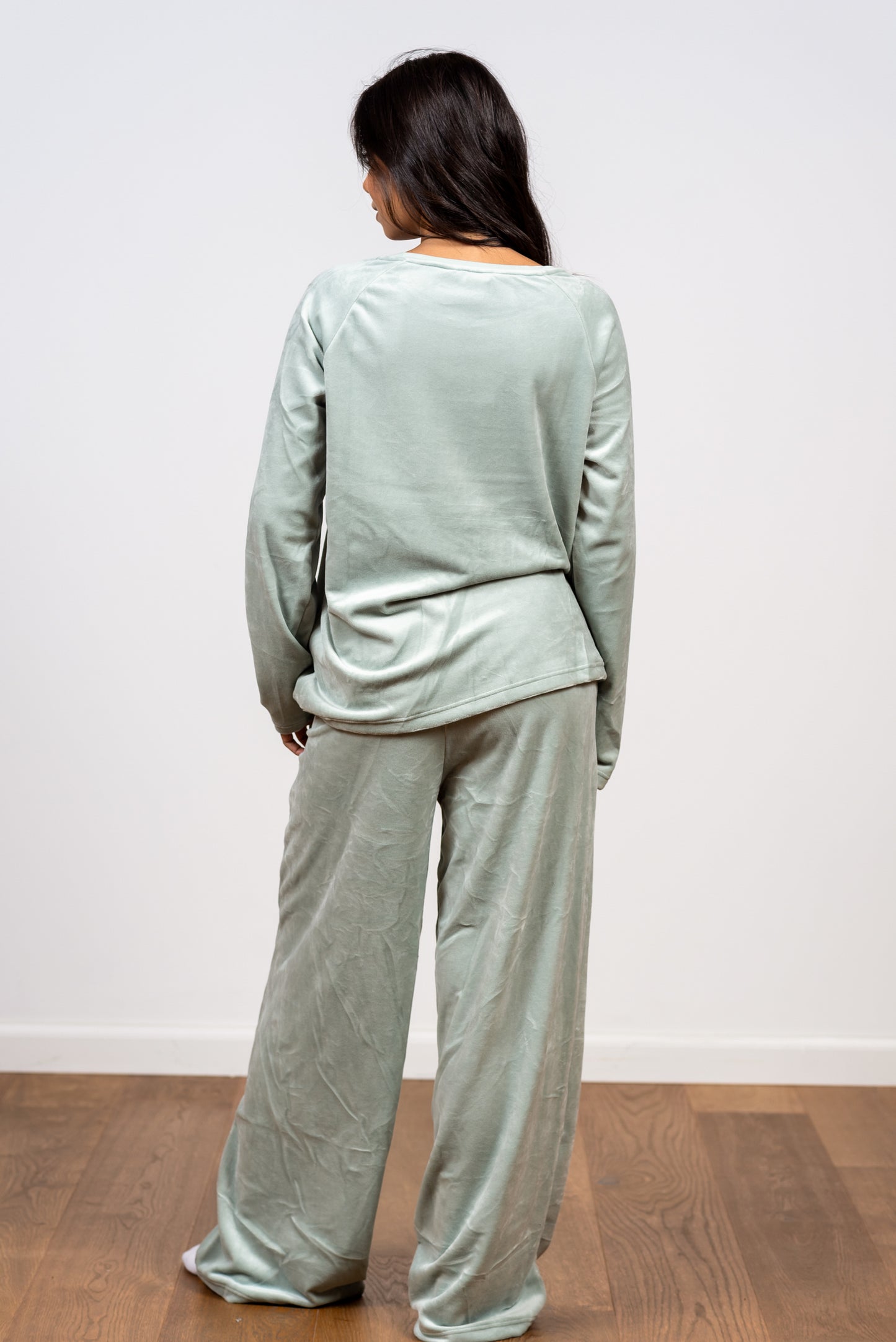 סט קטיפה - מכנס רחב