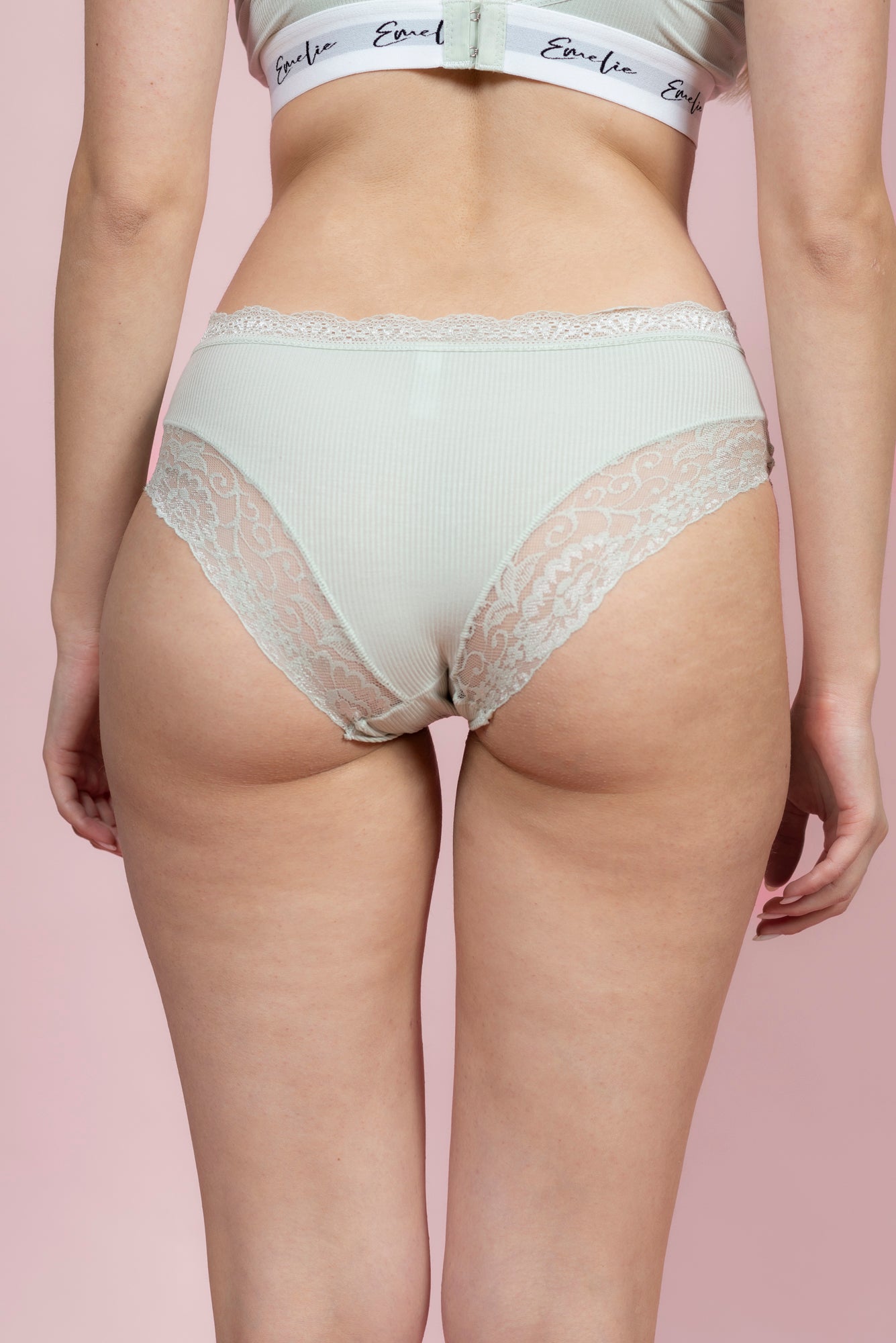 תחתון ביקיני כותנה בשילוב תחרה