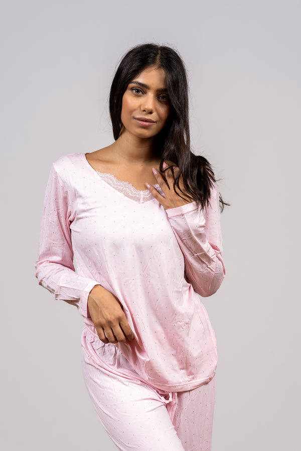 סט פיג'מת מודל נקודות