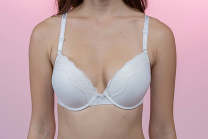 חזייה חלקה דאבל פוש בשילוב תחרה